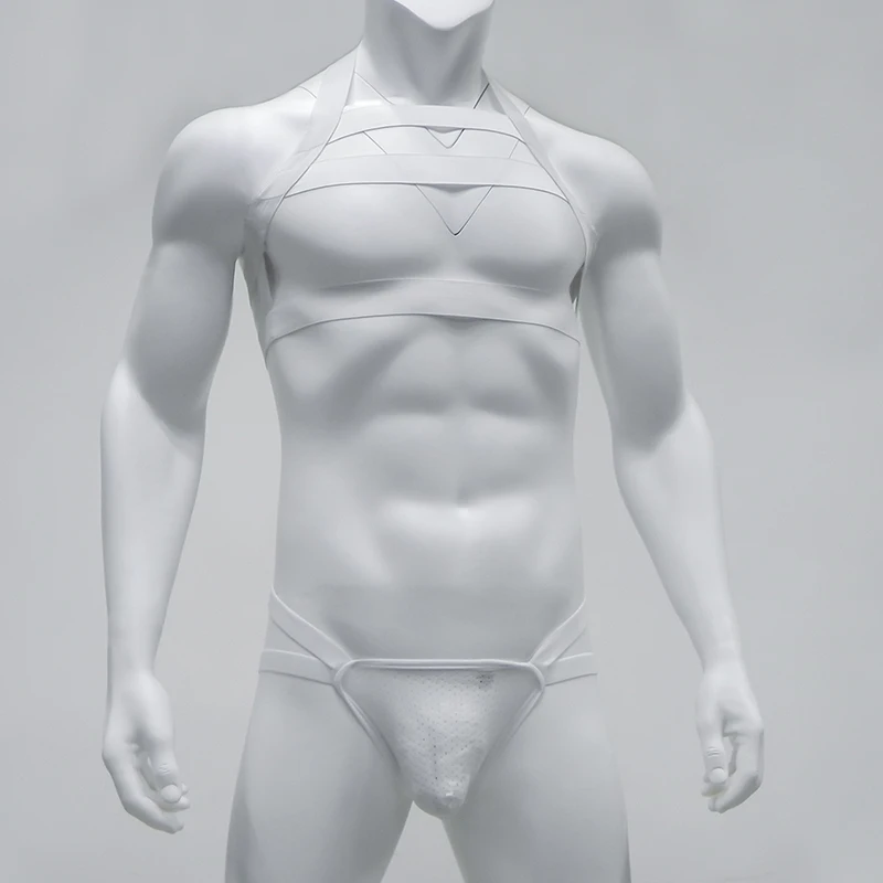 Стринги бандаж набор сексуальный нейлон нагрудный ремень для тела мужчин