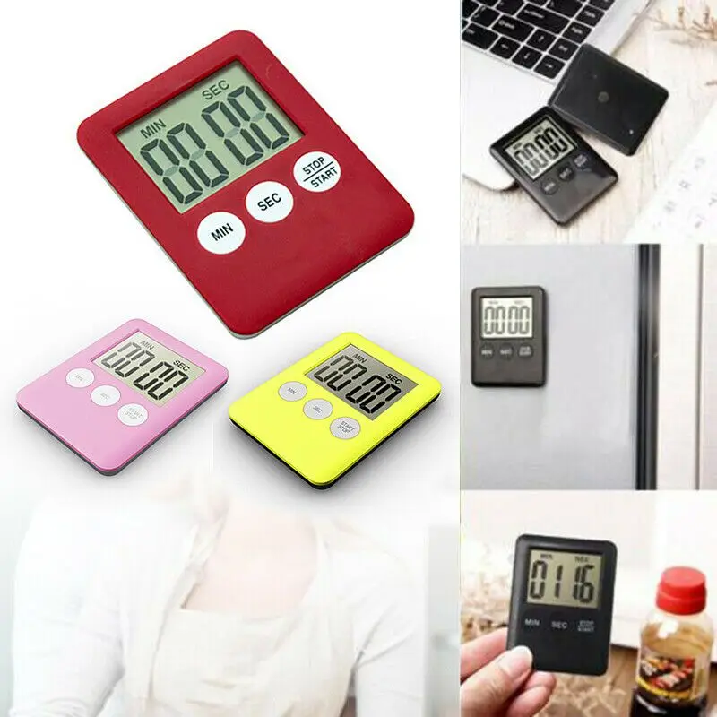 

High-quality Professional Precise Digital Timer Mini LCD Digital Display Kitchen Time Alarm Magnet Clock Sleep Stopwatch Clock