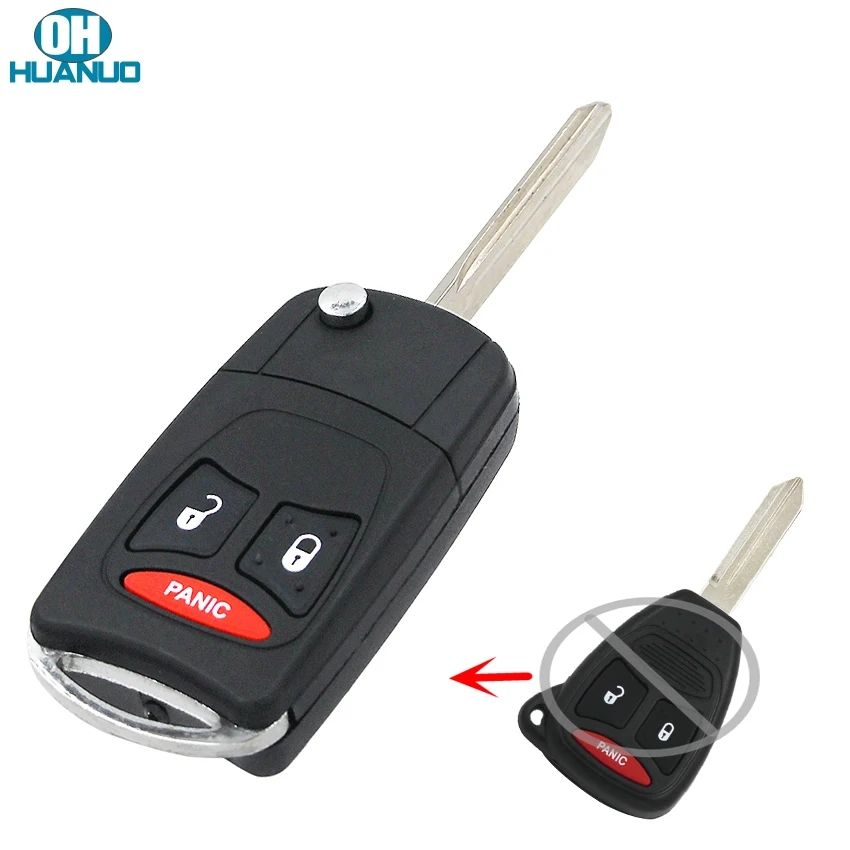 3 кнопки флип складной корпус ключа для CHRYSLER DODGE JEEP Durango 2 + 1 кнопка дистанционного
