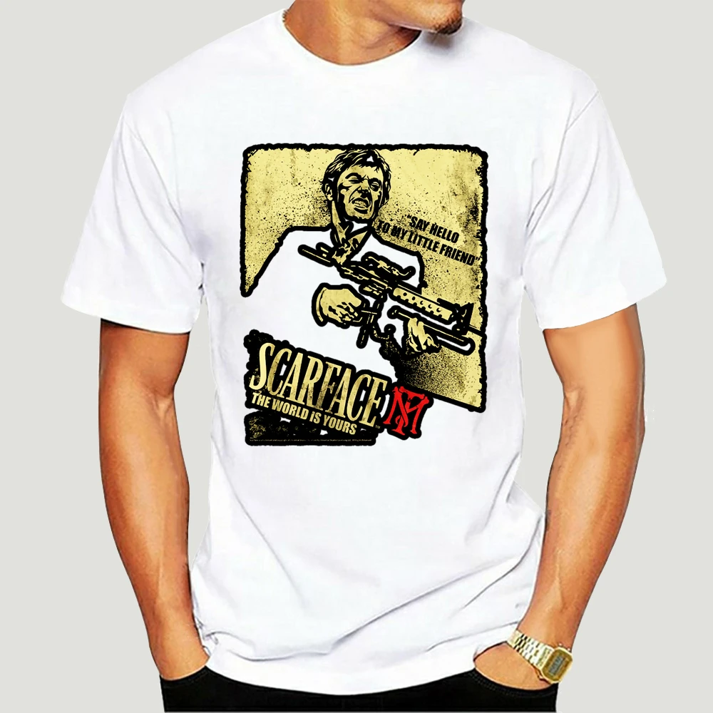 

Men'S Official Scarface Movie Al Pacino T Shirt Action Mob Cotton Sm