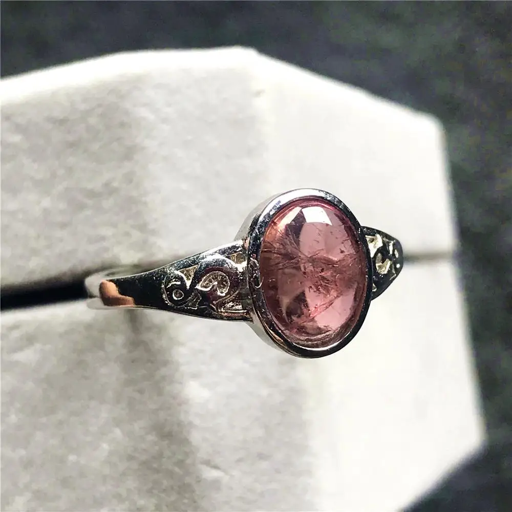 100% натуральный турмалин Кварцевые Регулируемые Размеры кольцо для женщины леди