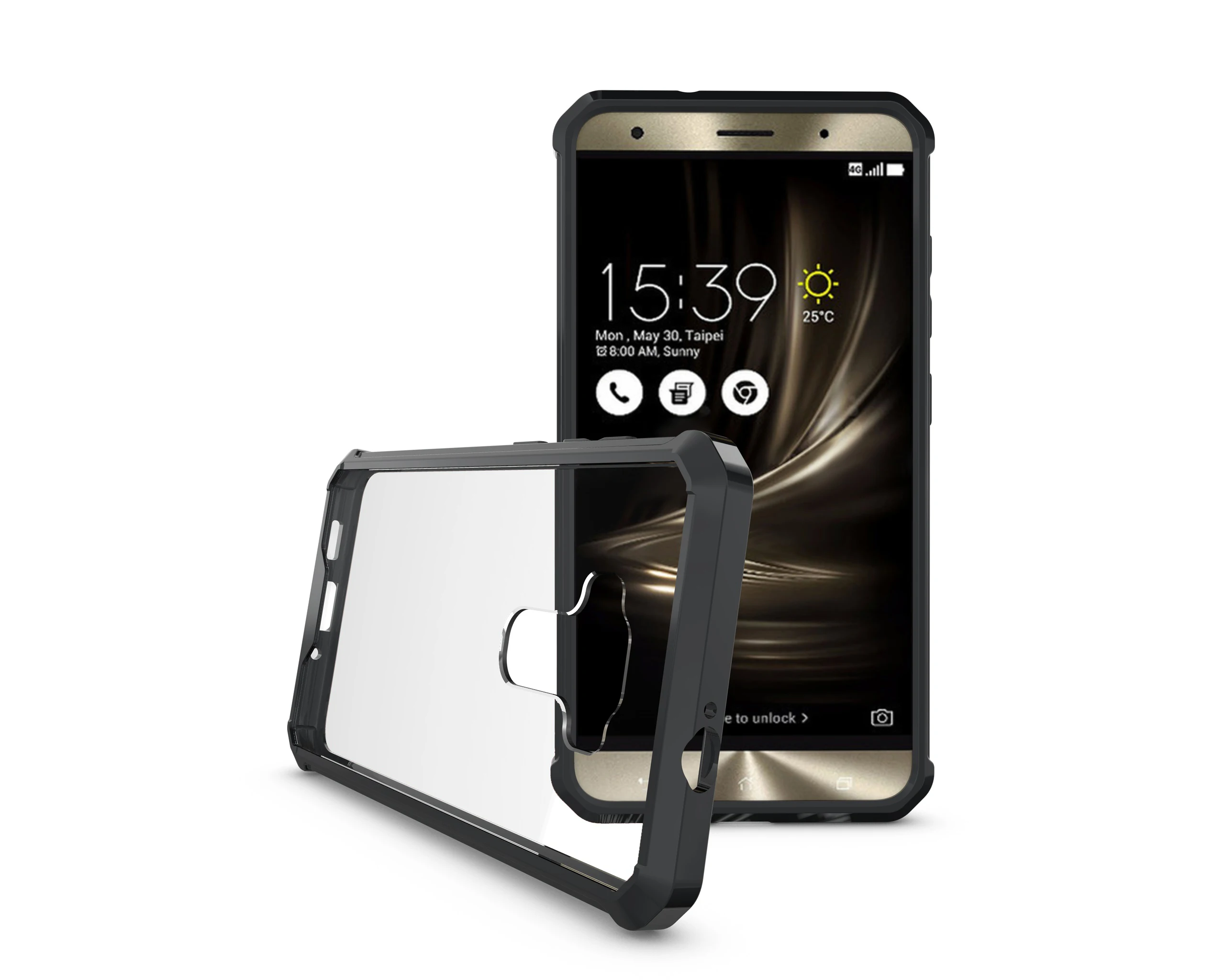 For Asus Zenfone3 552KL 520KL Acrylic + TPU Shockproof Transparent Armor Protective Back Cover Case |