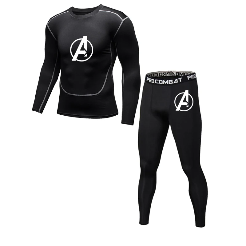 

Men's Sportswear Suits Quick Dry Gym Fitness Training Workout Jogging Sports Set Running Tracksuit BJJ MMA Rashguard Boxing Sets