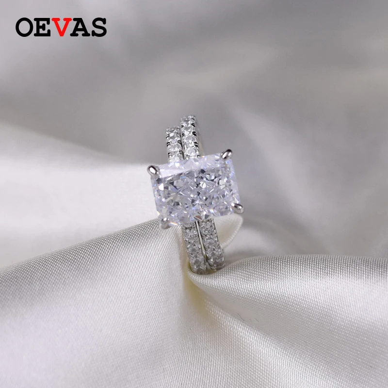 OEVAS 100% 925 пробы Серебристый Высота танкетки 8*11 мм с высоким содержанием углерода