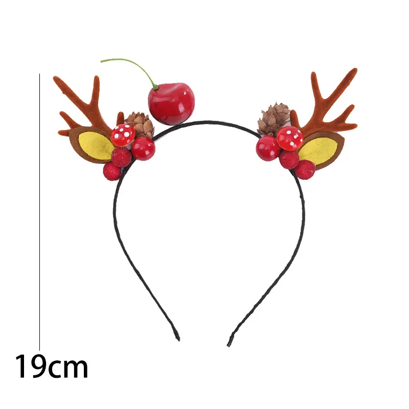 Милая Рождественская повязка на голову шапка Санты вечерние украшения двойная