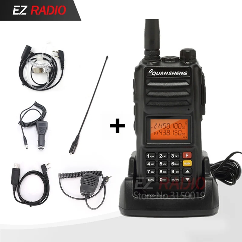 Talki Walki 10 км ветчина радио Quansheng обновление TG-UV2 плюс рация walkie 10 км Quansheng TG-UV2 мощная 10 Вт рация 10км - Цвет: See Picture