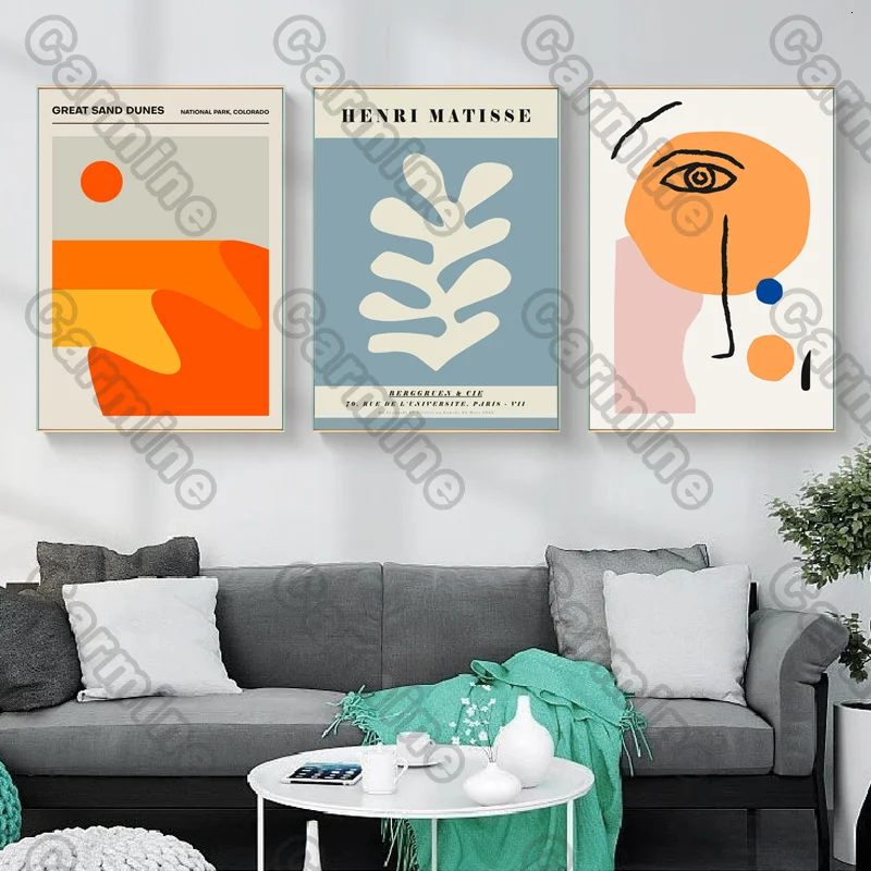 

Poster Abstract Animal Plant Figure Canvas Painting Wall Art Home Decoration for Living Room and Bedroom Frameless Style