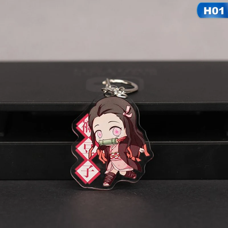 Аниме демон убийца: Kimetsu no Yaiba акриловый брелок для ключей Косплей Аниме Подарки