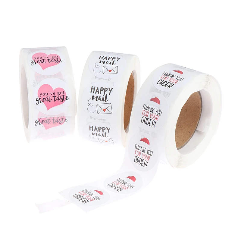 

2roll Round Thank You For Your Order Sticker Labels Sticker Heart Thanks For Shopping Small Shop Local Handmade Sticker