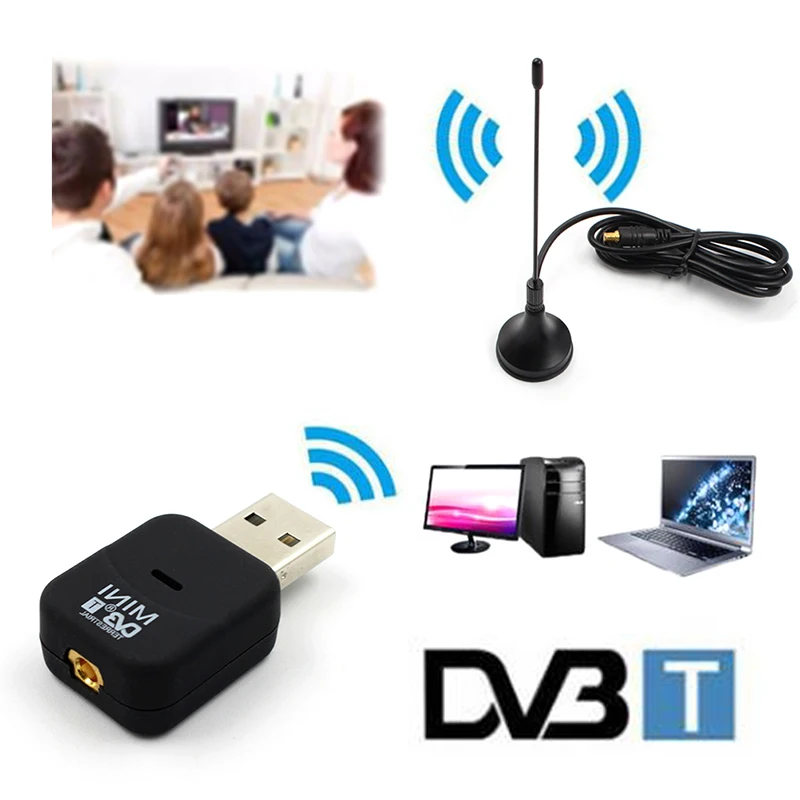 

Digital DVB-T2/T DVB-C USB 2.0 TV Tuner Stick Receiver With Remote Control Mini DVB-T+DAB+FM