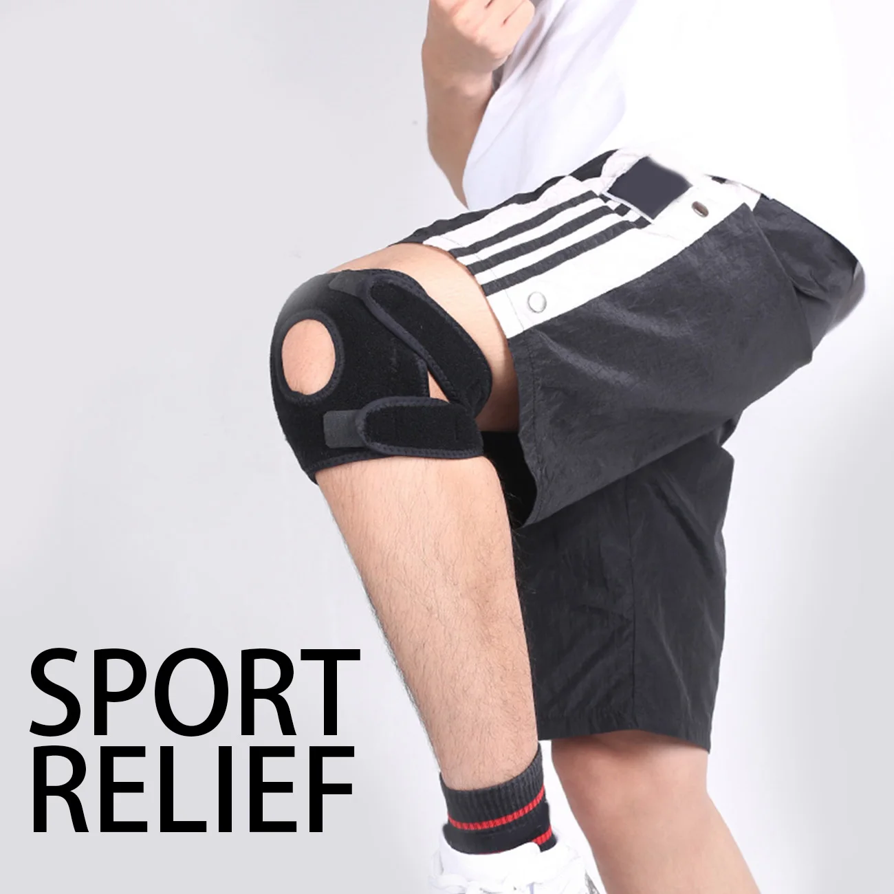 

1PCS Knee Brace Support for Fitness Running Cycling Adjustable Open Patella Brace for Injury Recovery Arthritis