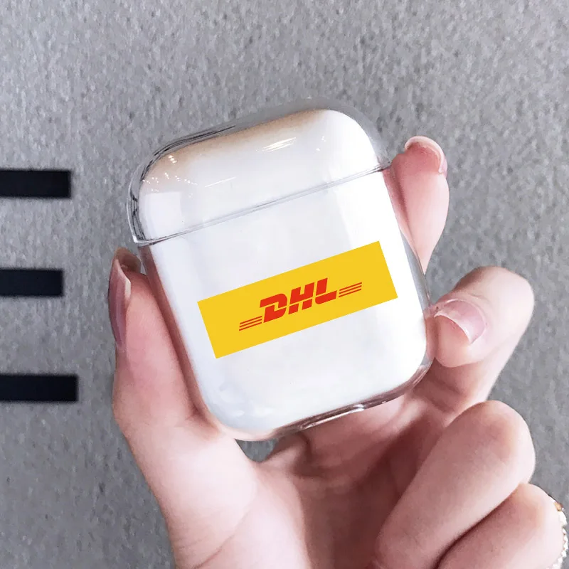 Модный милый прозрачный DHL штрих-код для Airpods чехол милый Bluetooth защитный чехол для наушников для Air pods 2/3 Pro Жесткий Чехол