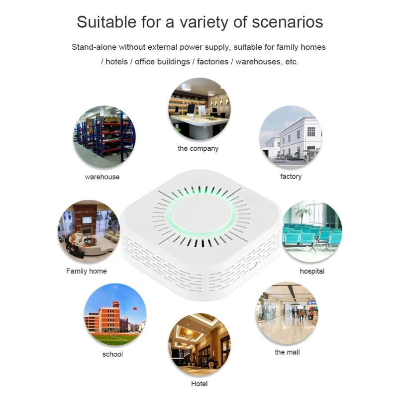 Пожарный детектор дыма система охранной сигнализации с звуковой светильник