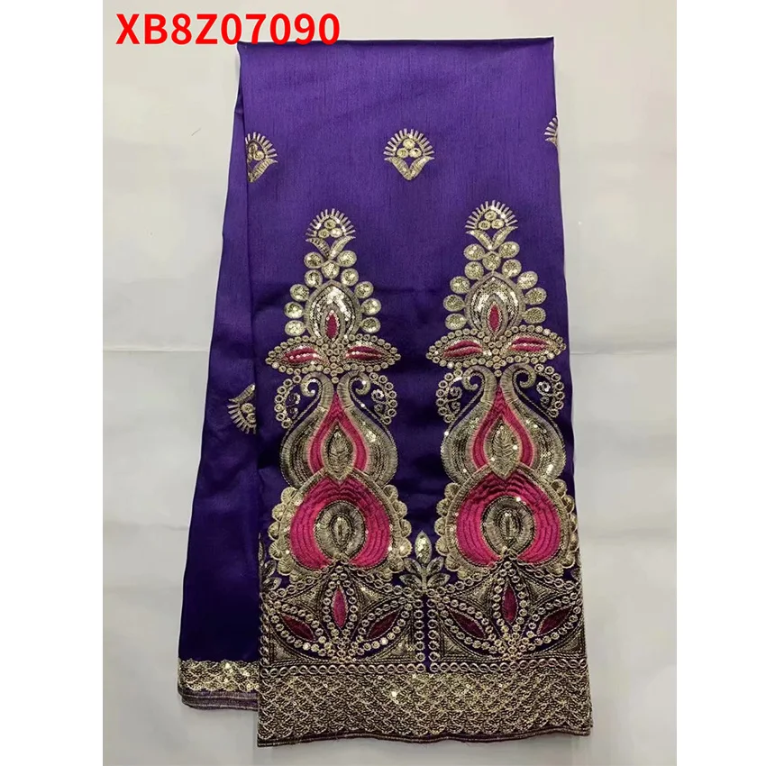 

2021 African George Lace Fabric Sequins Embroidery Dentelle Africaine Lace Sewing Clothes XB80907