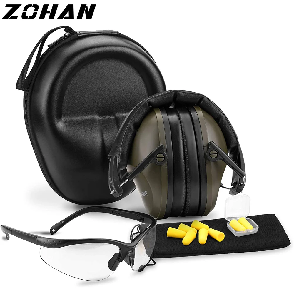 

2023 ZOHAN Ear Protection for Shooting Slim Passive Safety Earmuffs Noise reduction Hearing Protectors NRR 26dB Ear Defenders