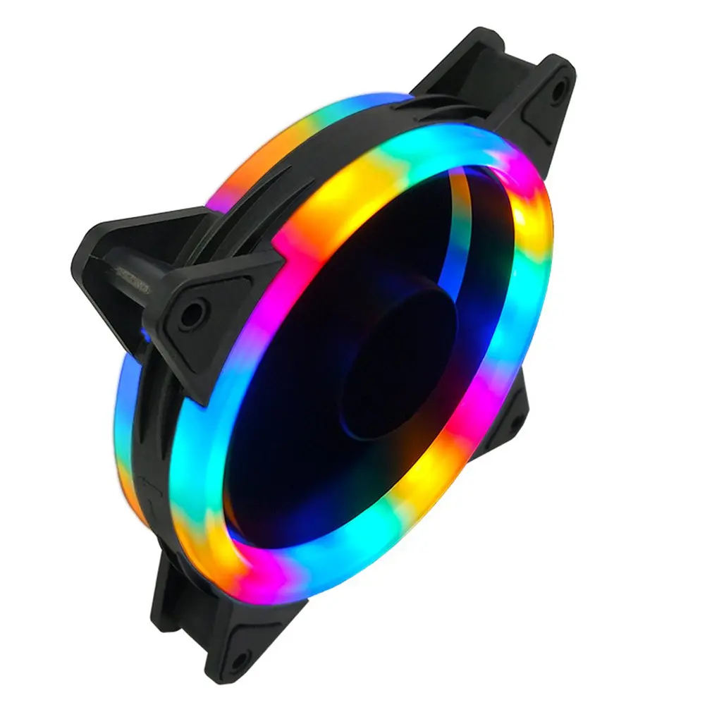 

12cm Dual Aurora Dual Aperture Fan RGB Pc Case Fan Glare Coolercase Verstelbare Computer Koelventilator