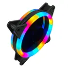12 см двойной вентилятор Aurora с двойной диафрагмой RGB Pc чехол вентилятор с блестящим кулером чехол verstelnaked Компьютерный Вентилятор