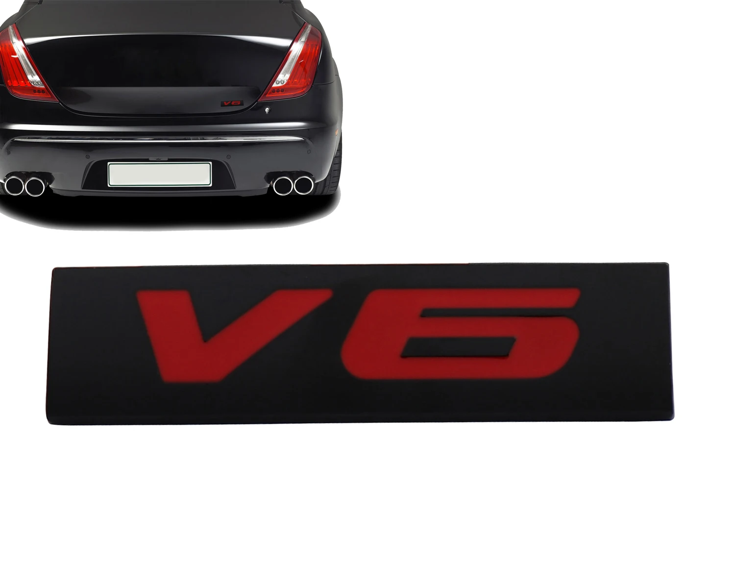 Черная красная наклейка на крышку багажника V6 V 6 | Автомобили и мотоциклы