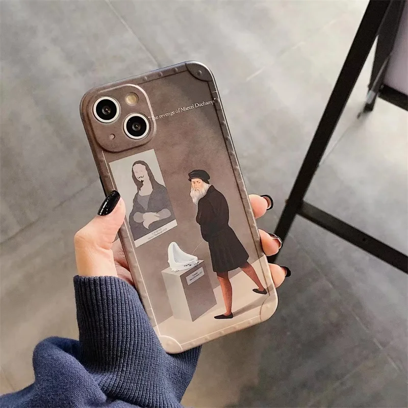 Роскошные чехлы для телефонов с изображением мести Марселя Duchamp iPhone 7 8 Plus X XR XS 11 12