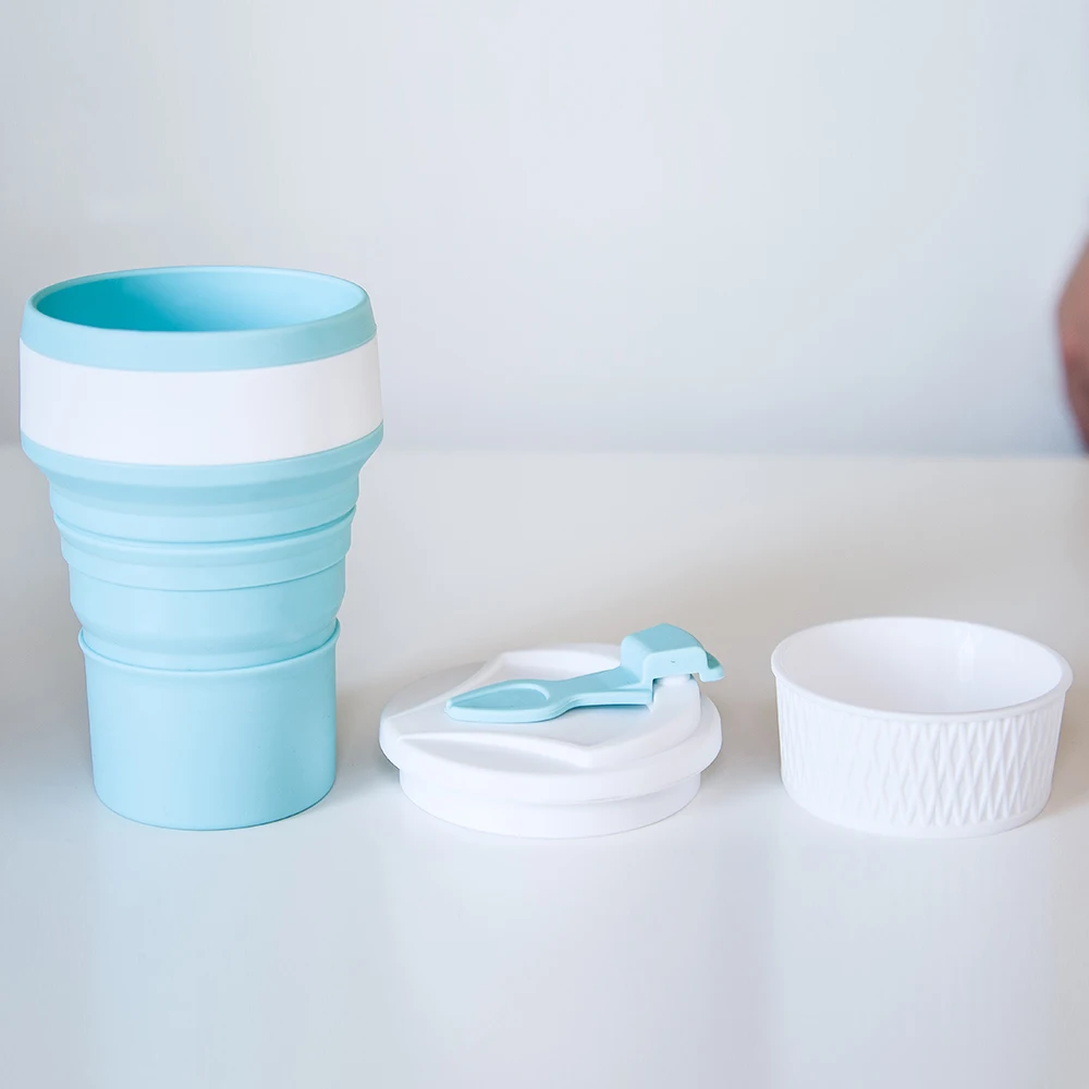 Портативная силиконовая телескопическая чашка для питья складная кофейная дома