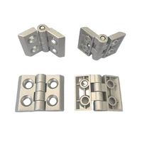 10pcs 2020 aluminum profile industry cabinet european standard metal silver white zinc alloy hinge