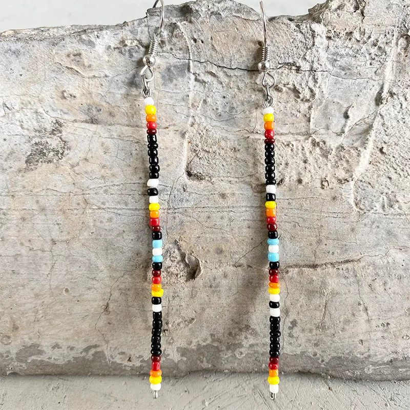 Лидер продаж простые серьги с рисовой бусиной в западном стиле модные