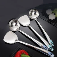 1pcs stainless steel shovel soup spoon cooking shovel kitchen cooking frying tool household kitchenware shovel spoon set