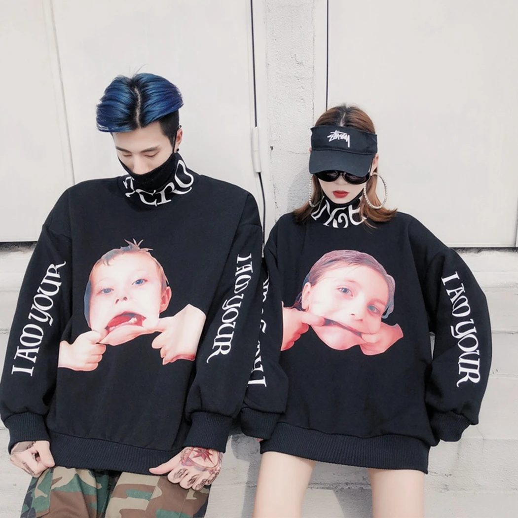 Забавный Детский свитшот с надписью в стиле хип-хоп унисекс толстовки 2019 модные