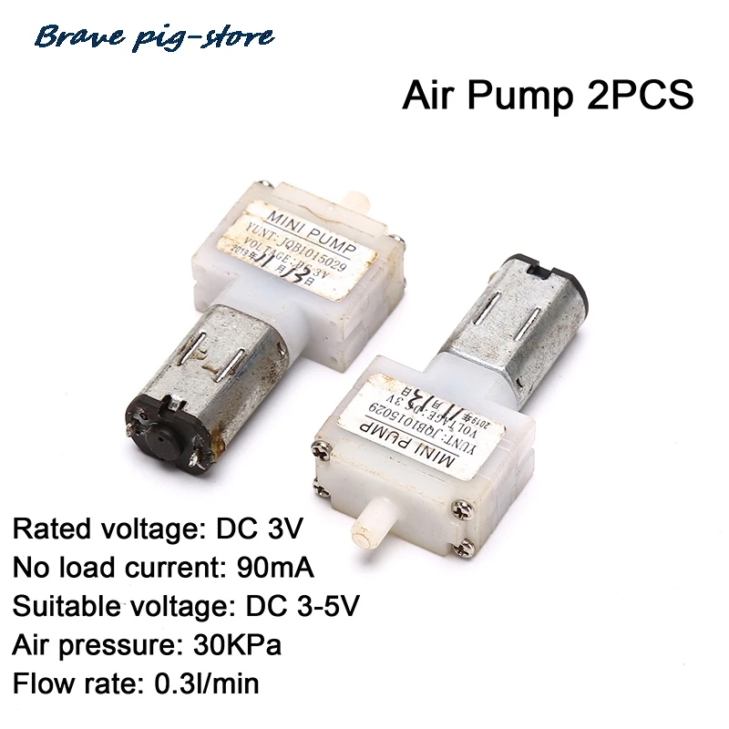 

Миниатюрный воздушный насос, 3 В постоянного тока, кислородный насос, небольшой воздушный насос с двигателем постоянного тока M20, 2 шт.