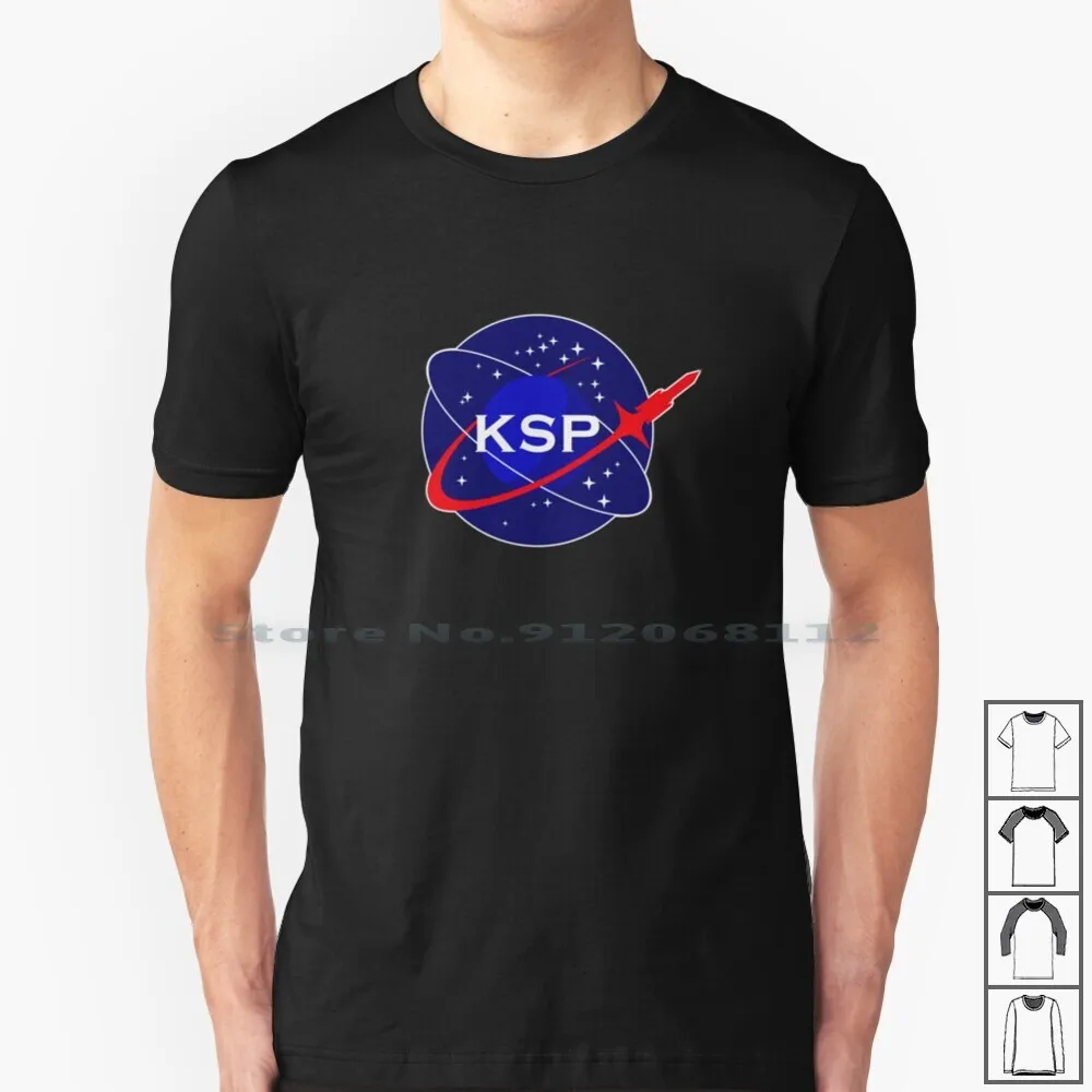 Ksp логотип космического агентства Футболка 100% хлопок программа ракета орбита