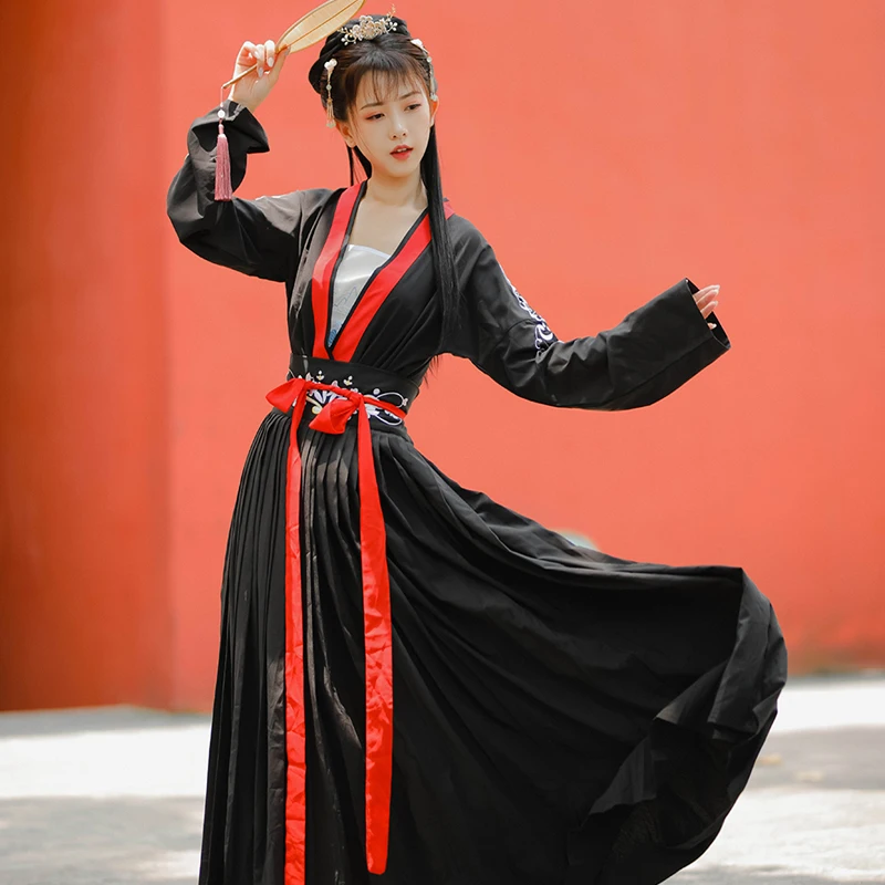 

Women China Hanfu Dancing Costumes Hanfu Princess Dress Traditional Chinese Folk Dancer Costume Performance Clothes SL1289