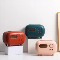 retro radio model tissue box desktop paper holder vintage dispenser storage napkin case organizer ornament craft