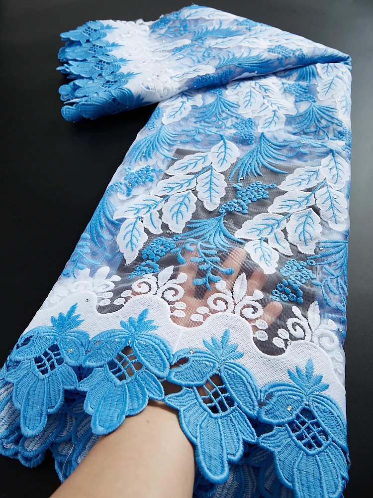 

African French Tulle Lae Fabric Milk Silk Lace Embroidery High Quality Nigeria Wedding Dresses African Lace Fabric TY020
