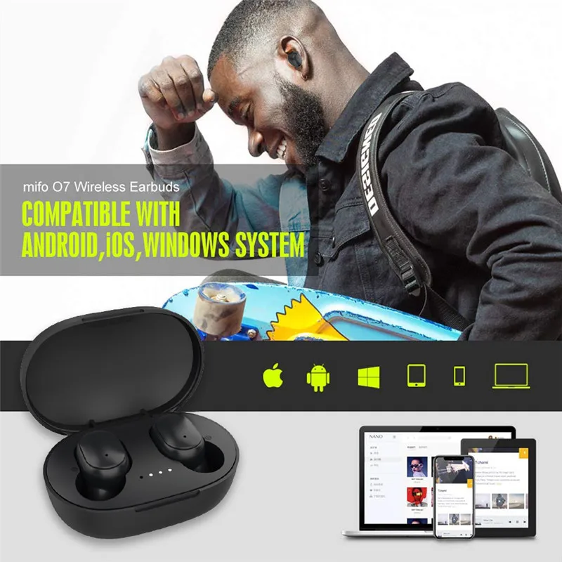 TWS Bluetooth наушники HiFi стерео беспроводные Спортивная гарнитура Мини