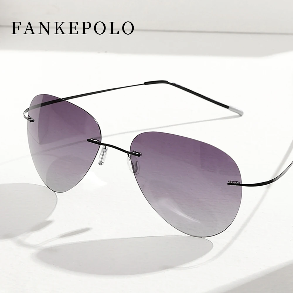 FANKEPOLO негабаритные солнцезащитные очки фирменный дизайн мужские черные поляризованные Модный круглый металлический солнцезащитные очки UV400 зеркальные очки для вождения