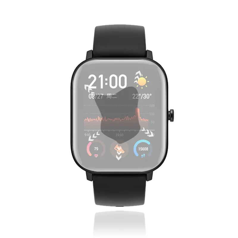 

50pcs TPU Soft Film Guard For Xiaomi Huami Amazfit GTS Smart watch Accessories full Cover screen protector HD Screen Film TSLM1