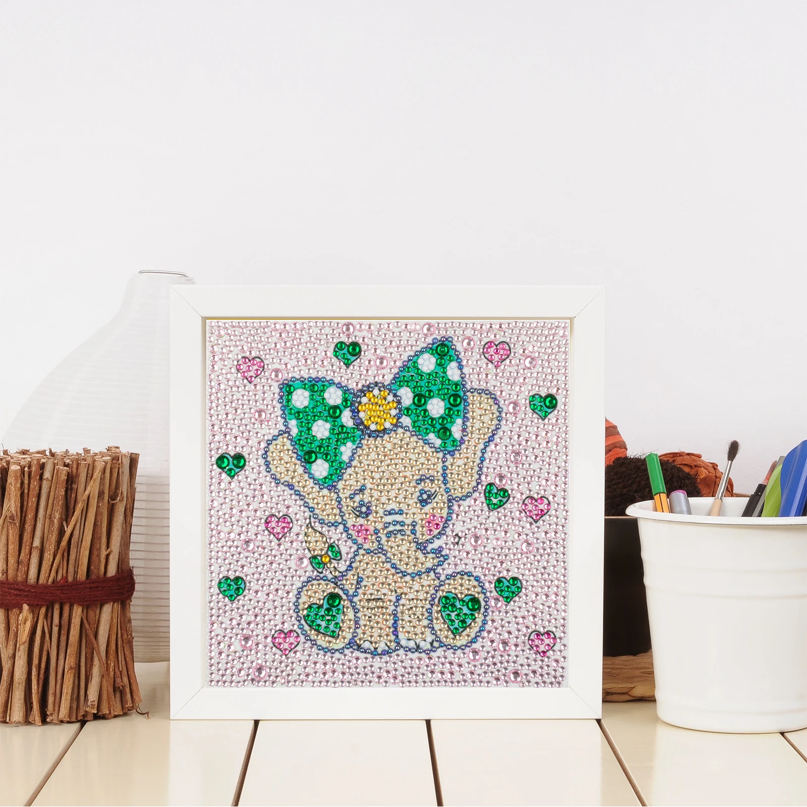 Детские наборы для детей "DIY Diamond Painting by Number Kits" с картинами мультяшных животных, вышитые кристальными стразами, подарки для детей.