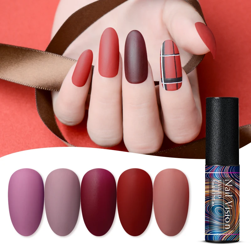 5 мл матовый УФ гель для ногтей 6 цветов чистый цвет нужен Матовый верхний слой