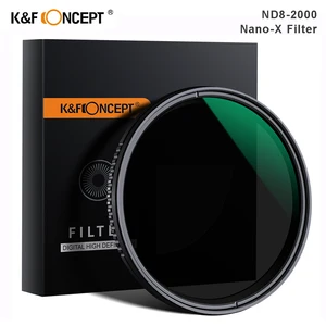 Фильтр нейтральной плотности K  F Concept Nano-X ND8-ND2000, 37 мм, 49 мм, 52 мм, 67 мм, 72 мм, 77 мм, 82 мм