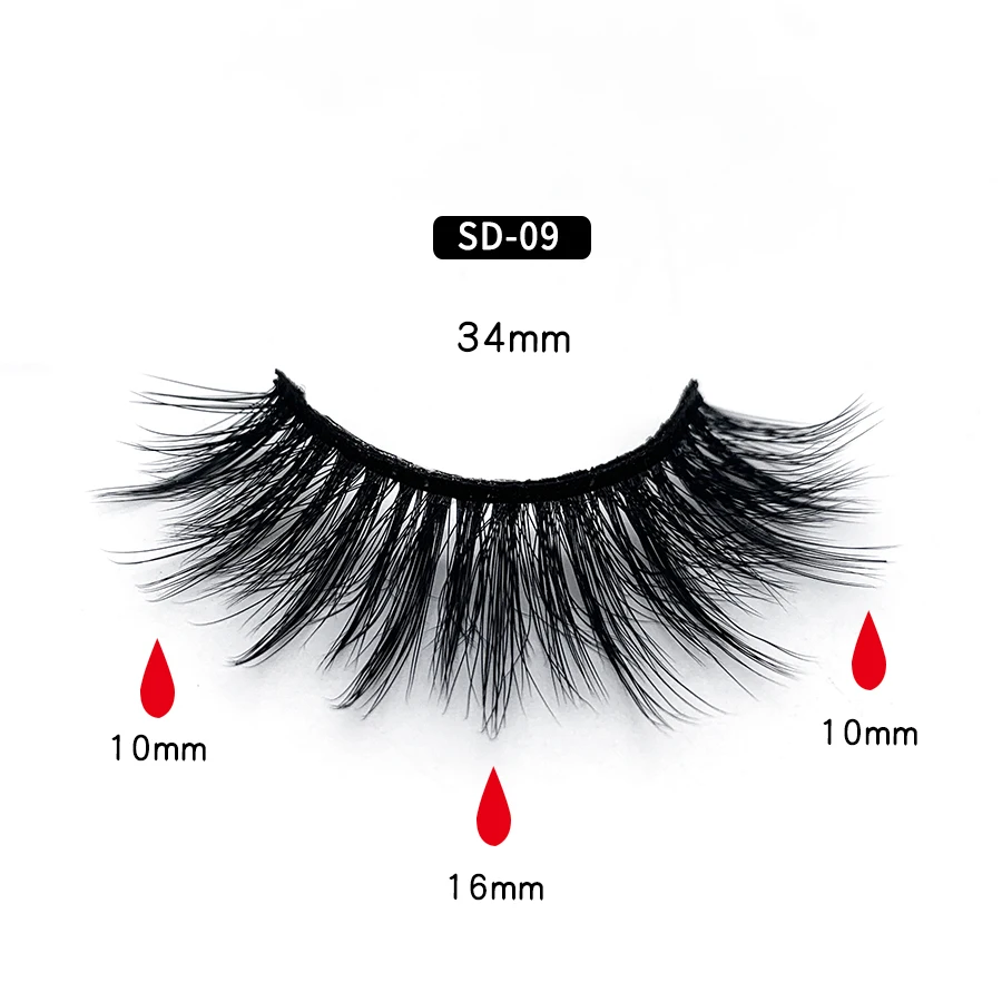 

3D накладные ресницы из норки Flash Girl SD09, супер красивые ресницы 100% ручной работы, упаковка частных ярлыков