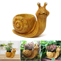 creative snail flowerpot personalized resin crafts outdoor landscape ornament for home garden courtyard decoration g10