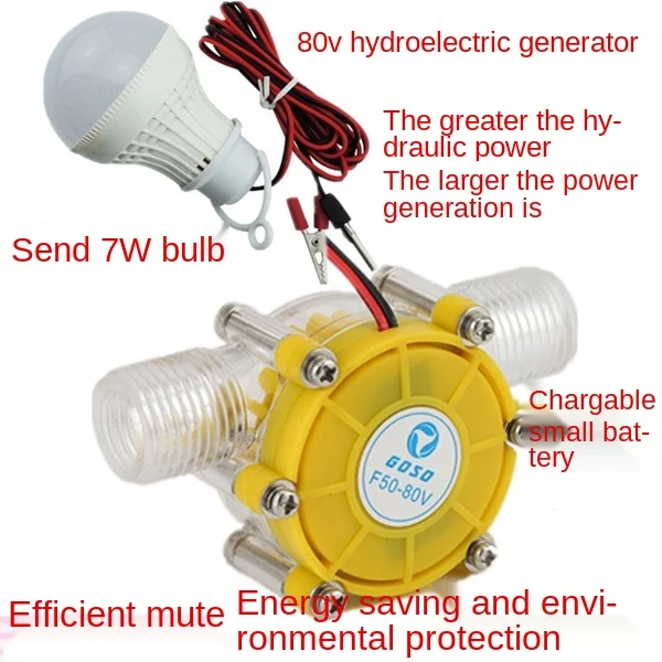

Hydroelectric Generator 0-80V DC Water Minicompressor Power Generation/quiet Efficient Miniature Household