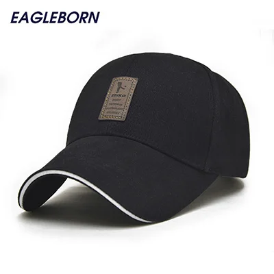EAGLEBORN snapback женская брендовая модная бейсбольная кепка для мужчин и женщин хлопковые Повседневные шапки Мужские casquette bone gorra - Цвет: black