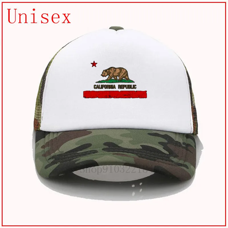 Винтажные Проблемные Флаг Штата Калифорния бейсбольные шапки для женщин крест