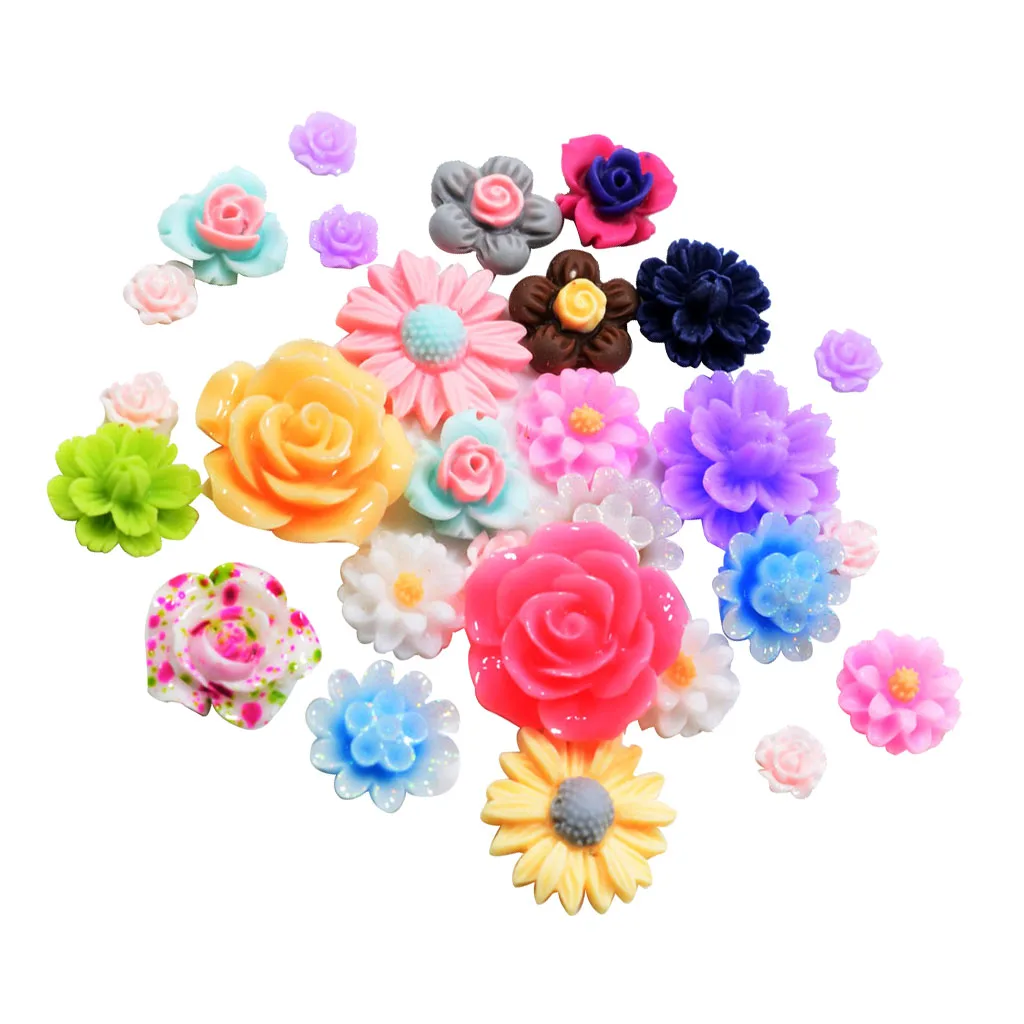 50 смоляных плоских пуговиц для телефона/свадебные поделки сделай сам Декор