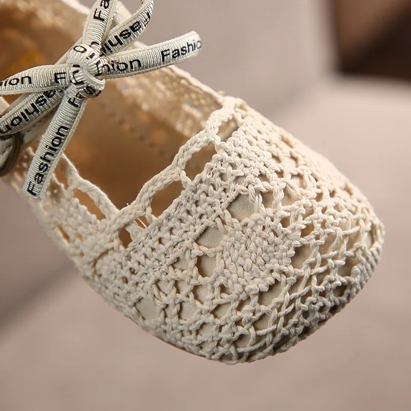 Весенняя повседневная обувь для девочек кружевная принцессы детские сандалии