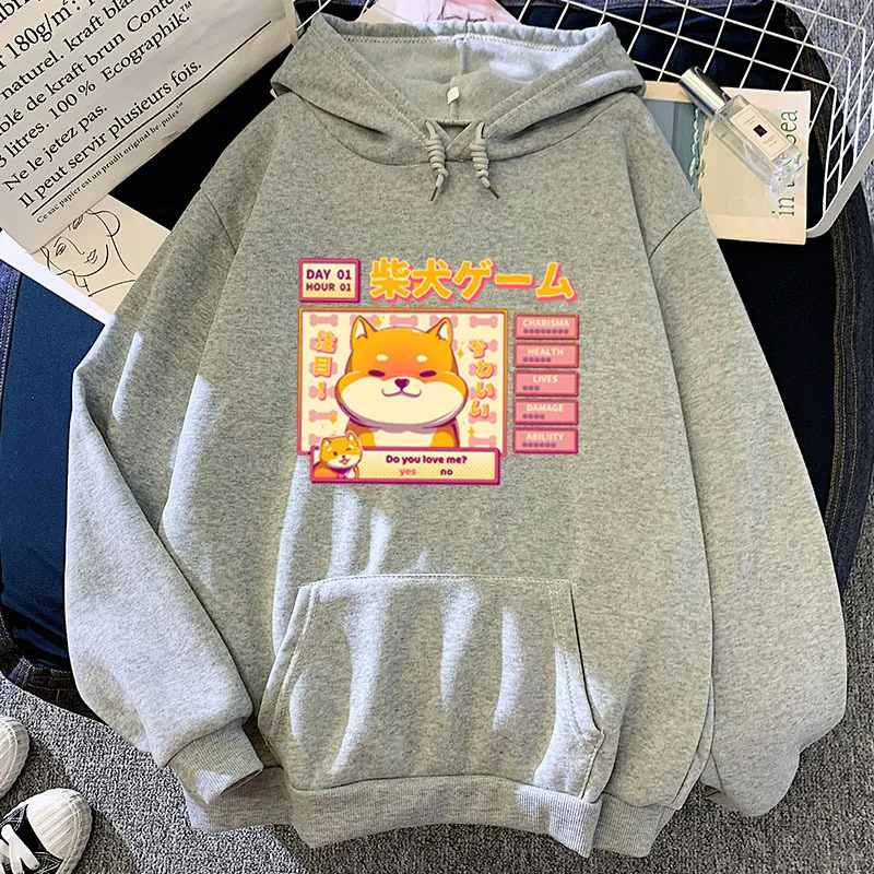 

2021 New Shiba Inu Hoodie Cartoon Kawaii Shiba Inu Sweatshirt Top Teen Pullover Casual Wild Couple Sweatshirt