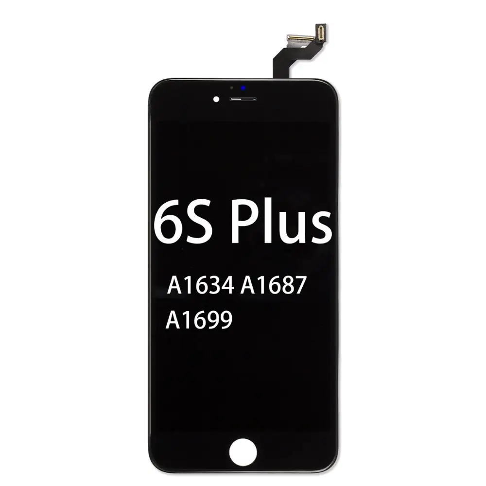 for 6s Plus Black Черный/белый класс AAA+ ЖК-дисплей для iPhone 5 5S 6 6 S 7 3D сенсорный дигитайзер сборка экрана Ecran Замена+ закаленное стекло - Цвет: for 6s Plus Black