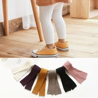 2020 hot selling baby girl stretch leggings pants spring and autumn toddler child knitting trousers pink yellow color