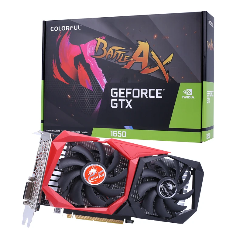 Цветная игровая видеокарта GeForce GTX 1650 NB 4 Гб GDDR6 128 бит | Компьютеры и офис